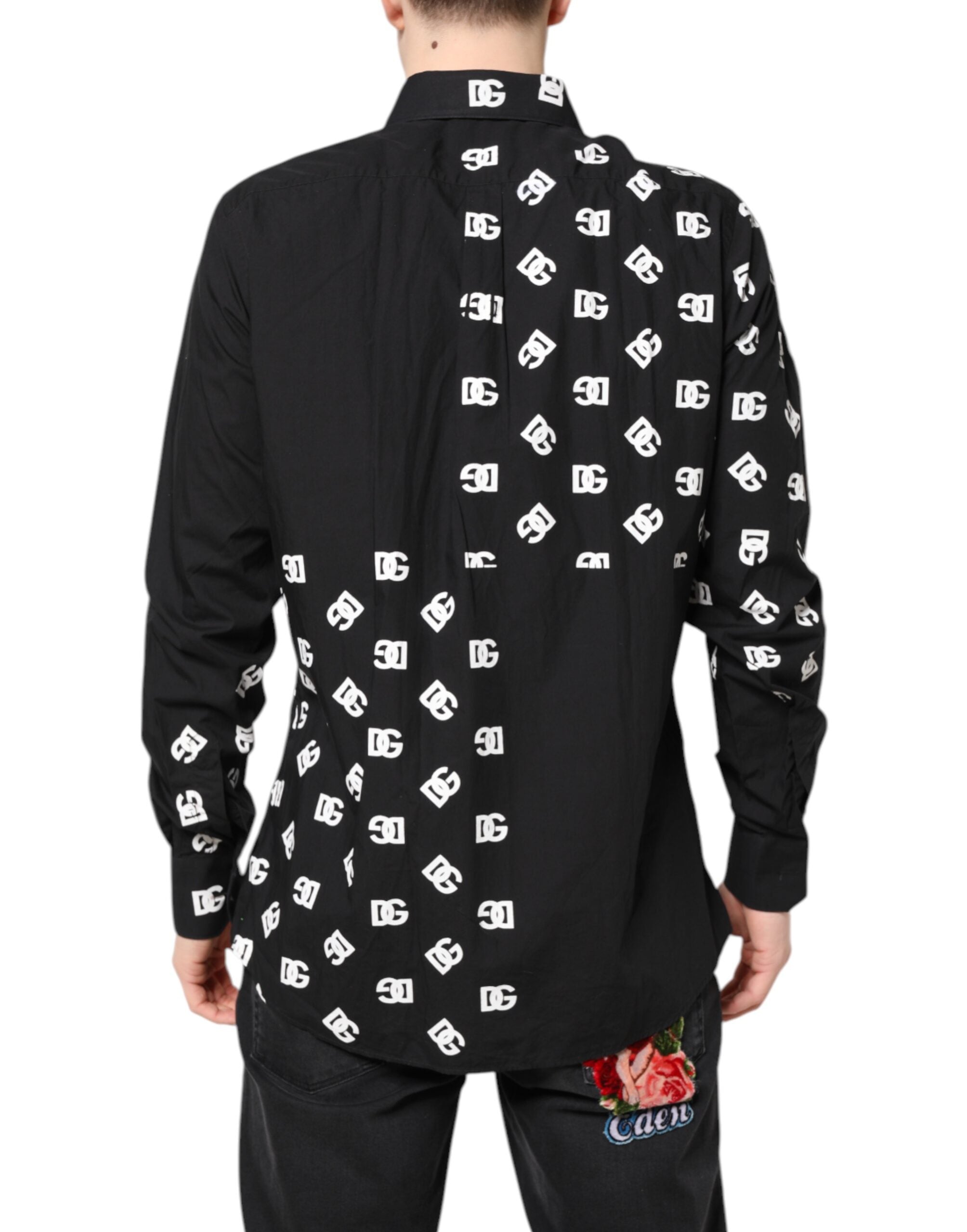 Dolce & Gabbana Black DG Logo Cotton Shirt MARTINI